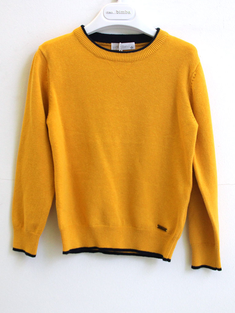 Πουλοβεράκι μελί με μαύρες ρίγες-baby band