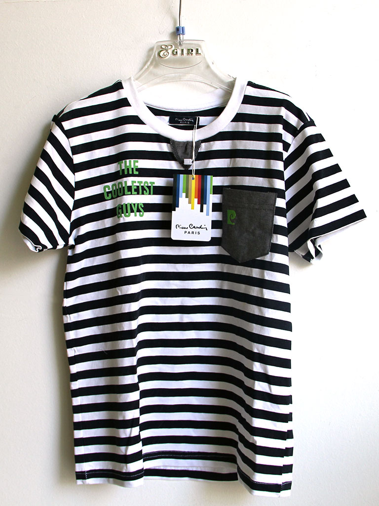 Κοντομάνικο μπλουζάκι ριγέ μπλε άσπρο