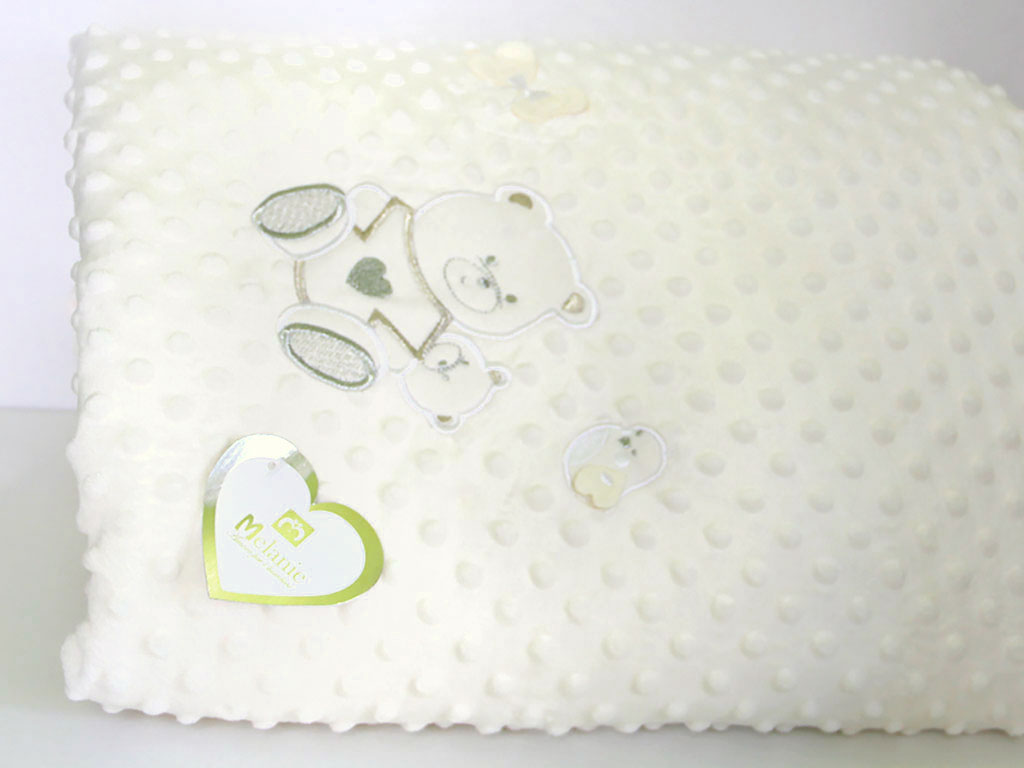 Κουβερτάκι μπεμπέ  Λευκό με σχέδιο Αρκουδάκι